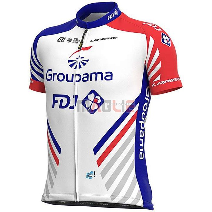 Maglia Groupama-FDJ Manica Corta 2020 Rosso Blu